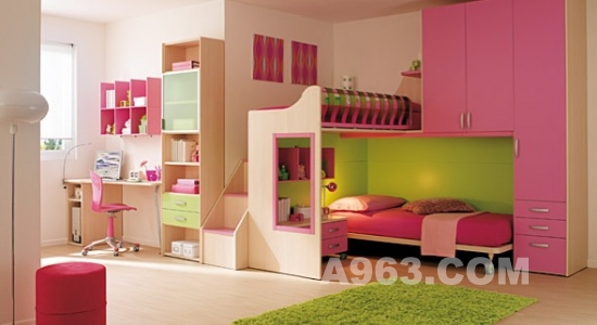 15款粉色女孩的卧室设计_中华室内设计网_中